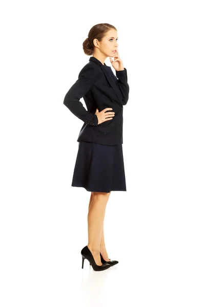 Businesswoman thinking about an idea — Stock Photo, Image