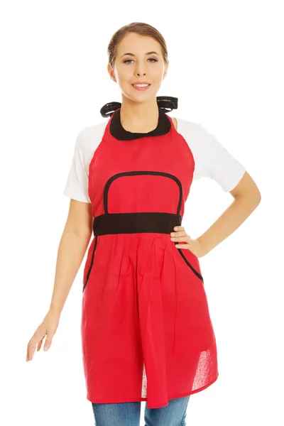 Woman wearing apron — Stock Photo, Image