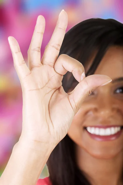 Happy tanned woman — Stock Photo, Image