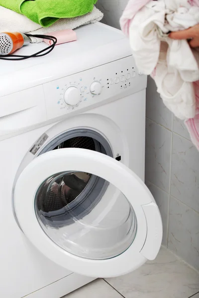 Woman do washing — Stock Photo, Image