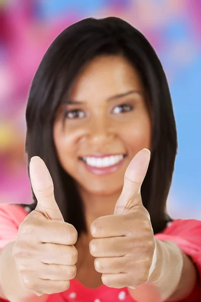 Happy tanned woman — Stock Photo, Image
