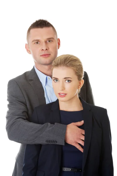 Businesspeople embracing each other — Stock Photo, Image