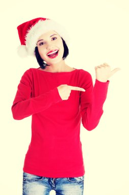 Noel Baba kadın tarafında işaret