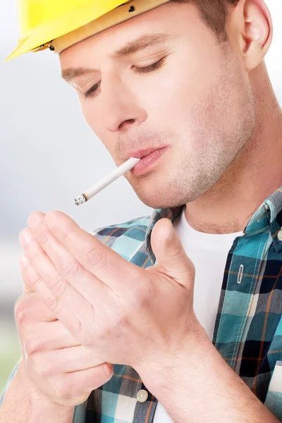 Handwerker rauchen — Stockfoto