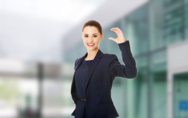 İş kadını gösteren boşaltmak