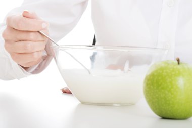 Sağlıklı kahvaltı.