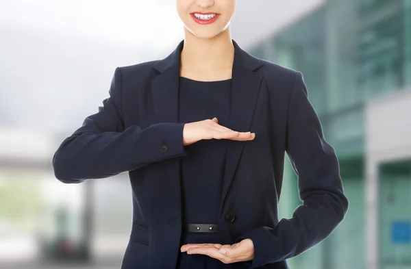 Zakelijke vrouw weergegeven: copyspace — Stockfoto