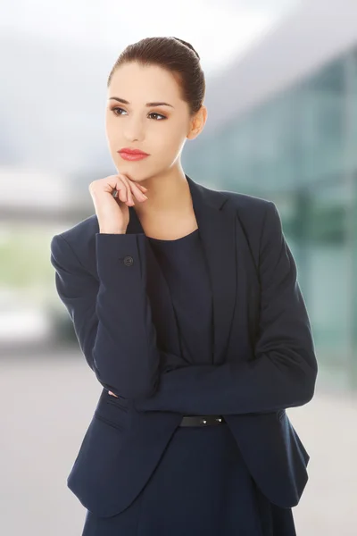 Pensando donna d'affari . — Foto Stock