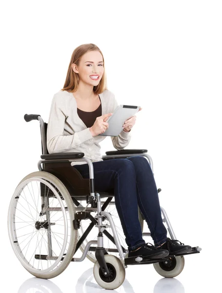 Woman in wheelchair — Stock Photo, Image