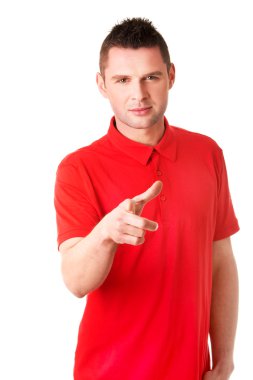 Sizi işaret ciddi genç adam