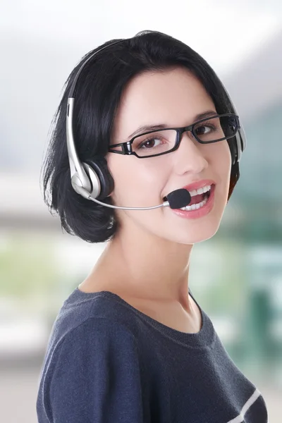 Attractive customer support representative — Stock Photo, Image