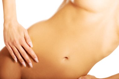 Mükemmel ince kadın göbek