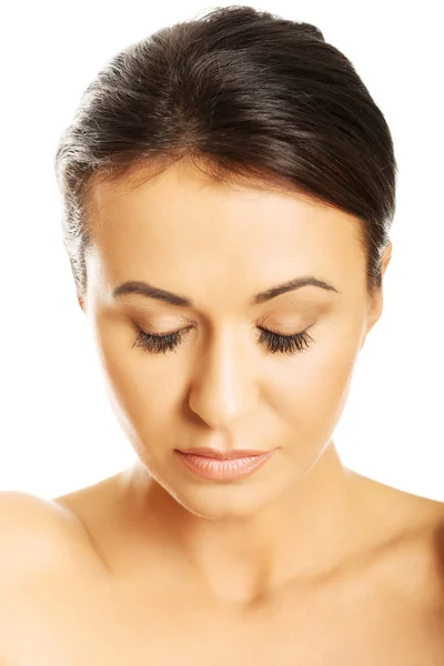 Mujer con los ojos cerrados — Foto de Stock