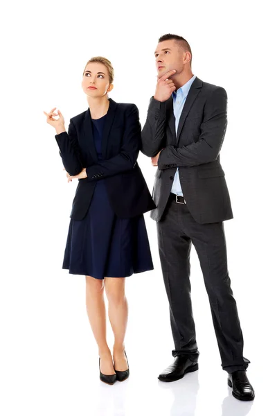 Couple wondering about their corporation — Stock Photo, Image