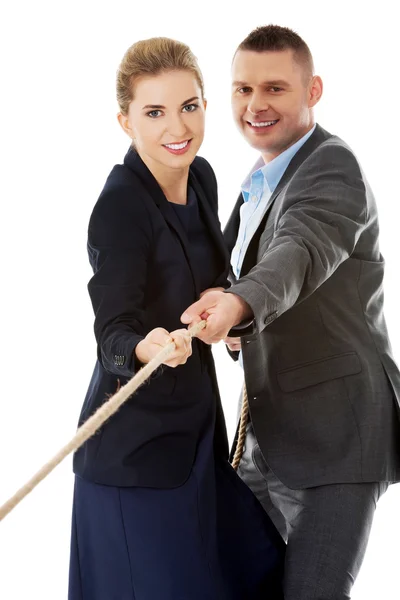 Businesspeople supporting each other — Stock Photo, Image