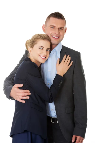 Businesspeople embracing each other — Stock Photo, Image