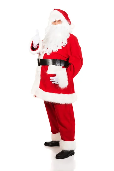 Full length Santa Claus gesturing ok sign — Stock Photo, Image