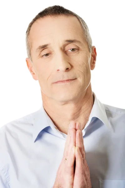 Retrato de um homem orando a Deus — Fotografia de Stock