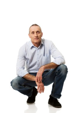 Mutlu yakışıklı olgun adam ele geçirilmesi