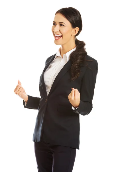 Retrato de mulher de negócios alegre — Fotografia de Stock