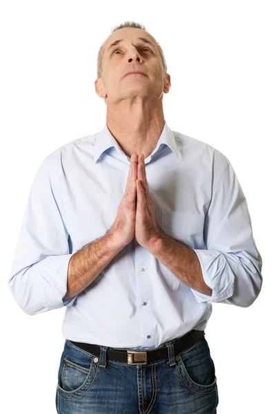 Retrato de um homem orando a Deus — Fotografia de Stock