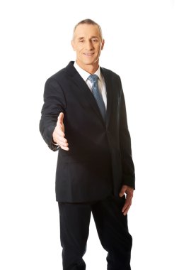 Olgun işadamı sunan karşılıklı