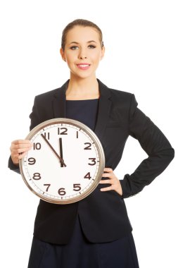 iş kadını ile masa saati