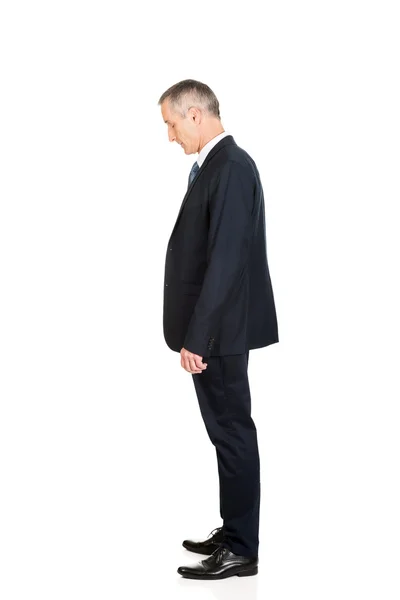 Full length side view businessman standing — Stock Photo, Image