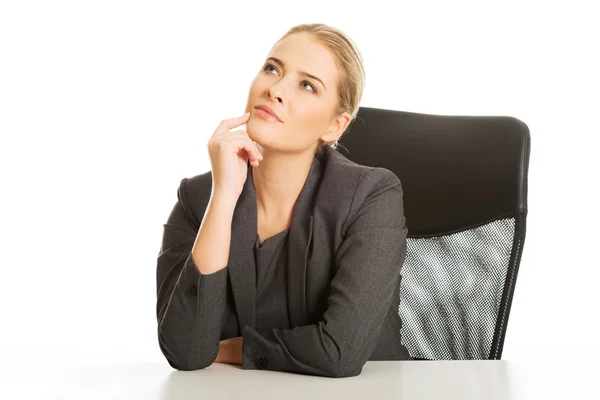 Thoughtful businesswoman — Stock Photo, Image