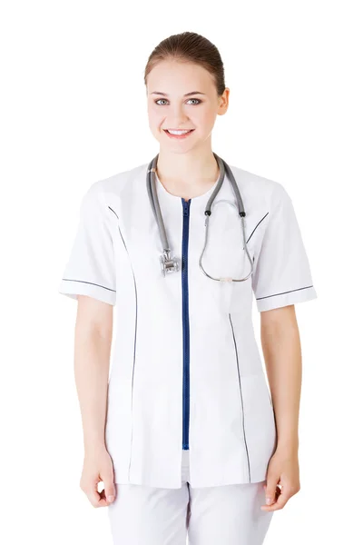 Retrato de médica sorrindo para a câmera — Fotografia de Stock