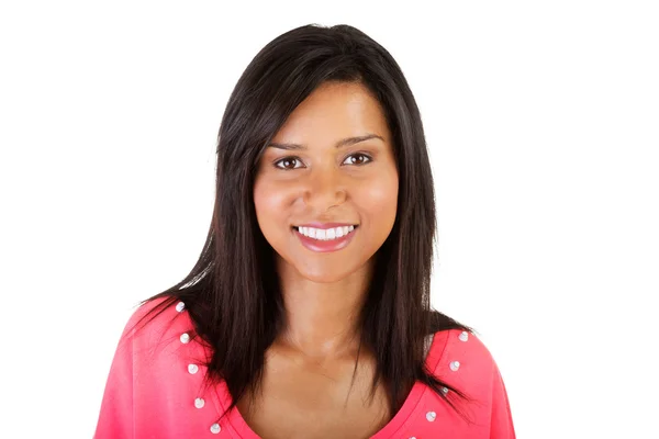 Retrato de bela mulato mulher sorrindo — Fotografia de Stock