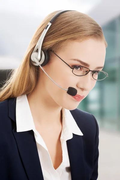 Call Center Mujer —  Fotos de Stock