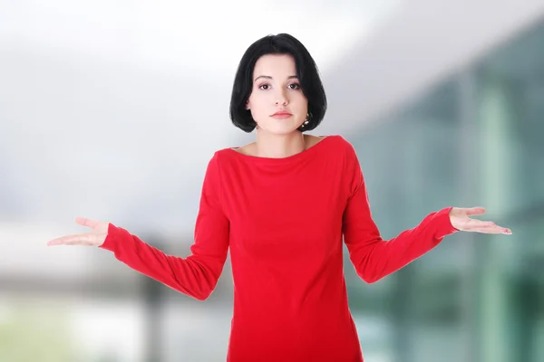 Junge gestikulierende Frauen kennen kein Zeichen — Stockfoto