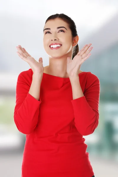 Hermosa mujer feliz — Foto de Stock