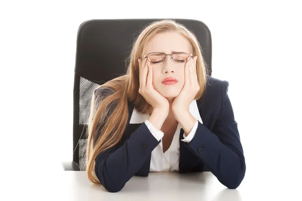 Tired businesswoman — Stock Photo, Image