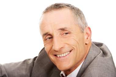 mutlu olgun işadamı