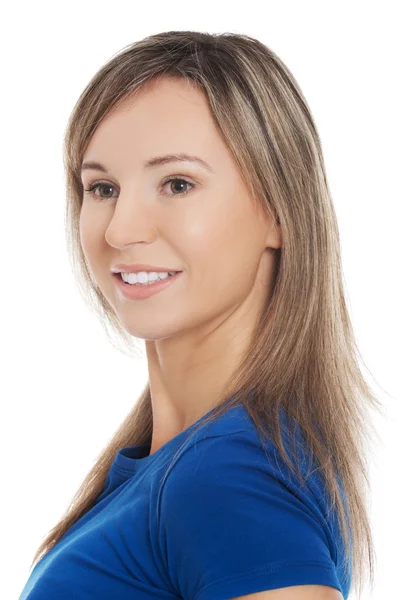 Portrait of a happy young woman — Stock Photo, Image