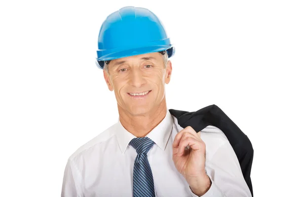 Ingeniero con chaqueta sobre su hombro — Foto de Stock