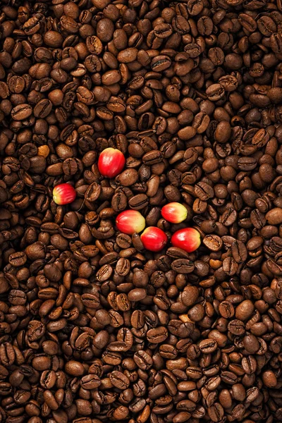 원두 커피와 딸기 — 스톡 사진