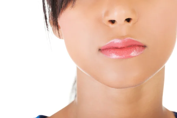 Vrouwelijke gladde lippen — Stockfoto