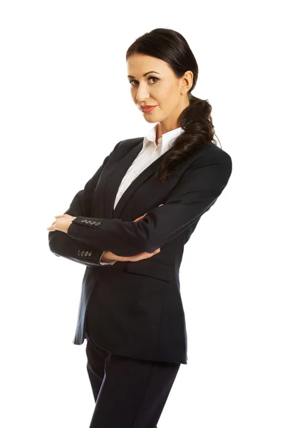 Businesswoman with folded arms — Stock Photo, Image