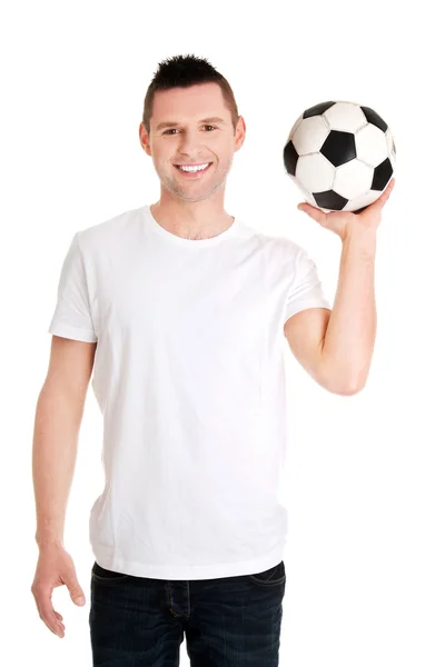 Yaong man med fotboll — Stockfoto