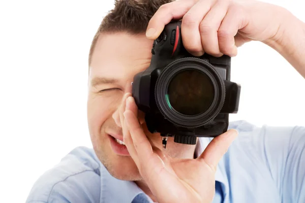 Man photographer with DSLR — Stock Photo, Image