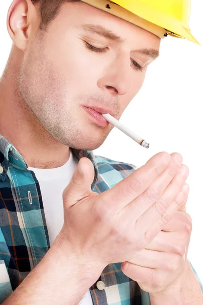 Craftsman smoking — Stock Photo, Image