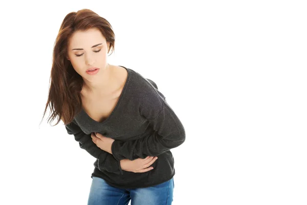 Vrouw met maag problemen — Stockfoto