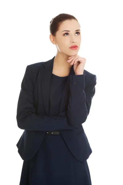 Thinking business woman. — Stock Photo, Image