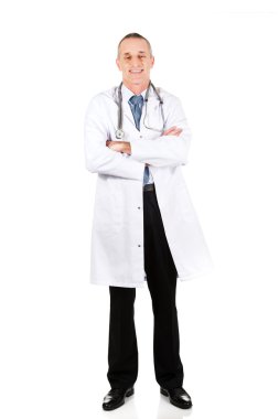 katlanmış silah ile erkek doktor