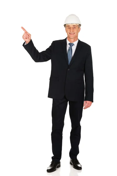 Businessman pointing up — Stock Photo, Image