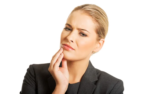 Kobieta z bólem zęba — Zdjęcie stockowe