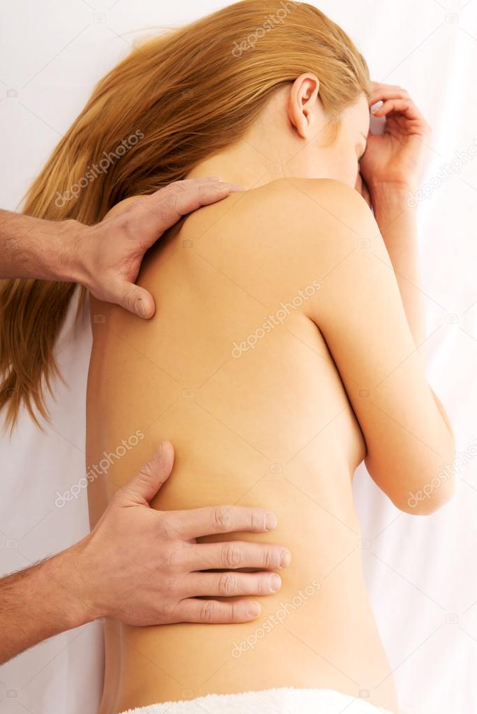 Woman having a massage